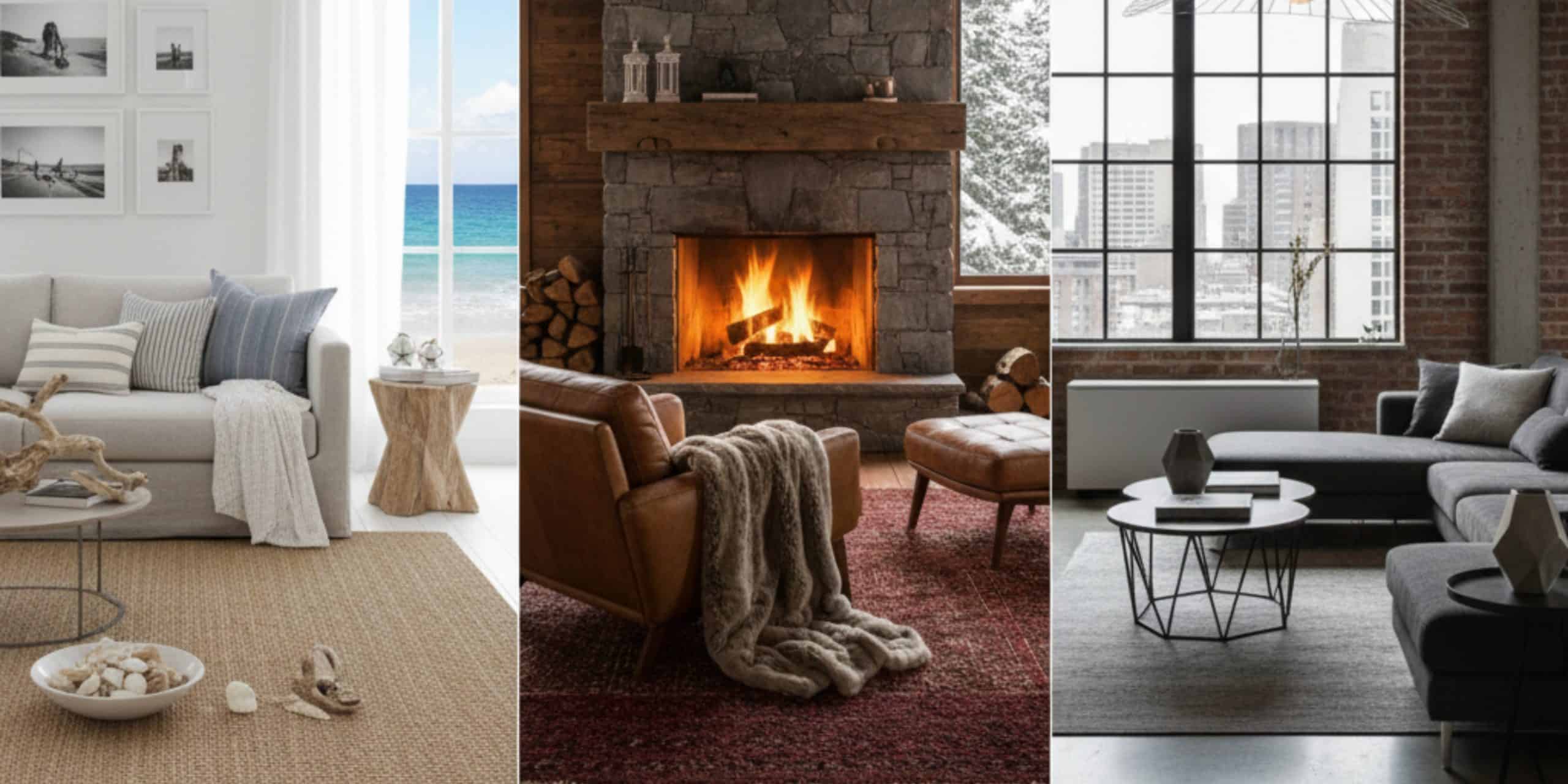 Market-specific Airbnb interior design styles beach, mountain, urban