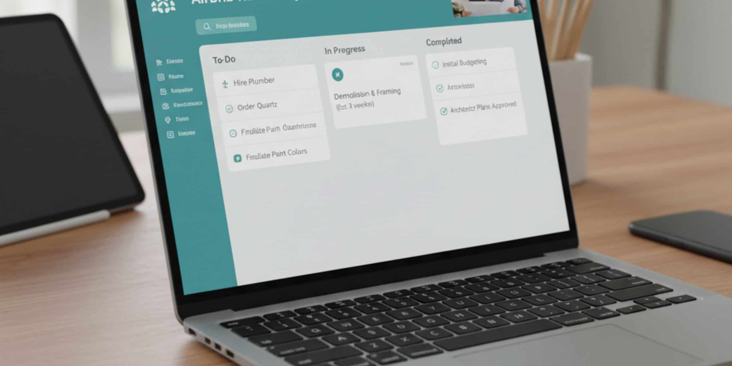 Remote Airbnb renovation management tools dashboard - RemoteBuilder