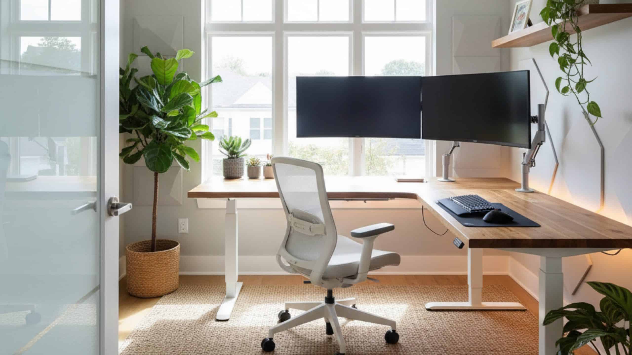 Modern work-from-home office renovation with ergonomic setup - RemoteBuilder